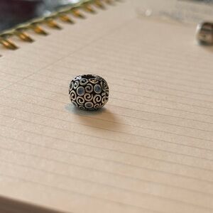 Pandora wind swirls clip with blue cubic zirconia DISCONTINUED CHARM